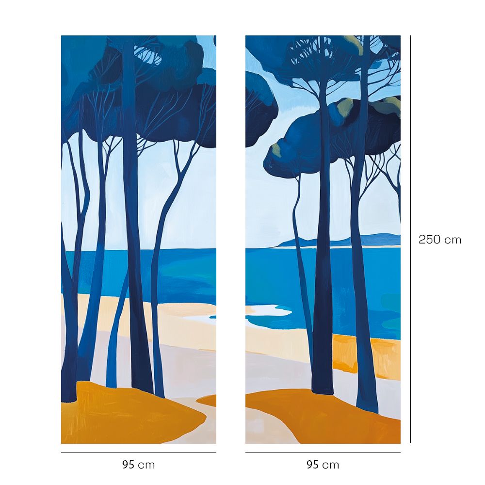 Papier peint "Forêt côtière sereine"