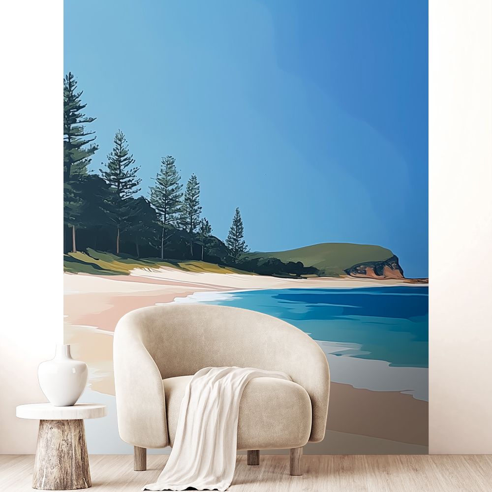 Papier peint "Plage et mer"