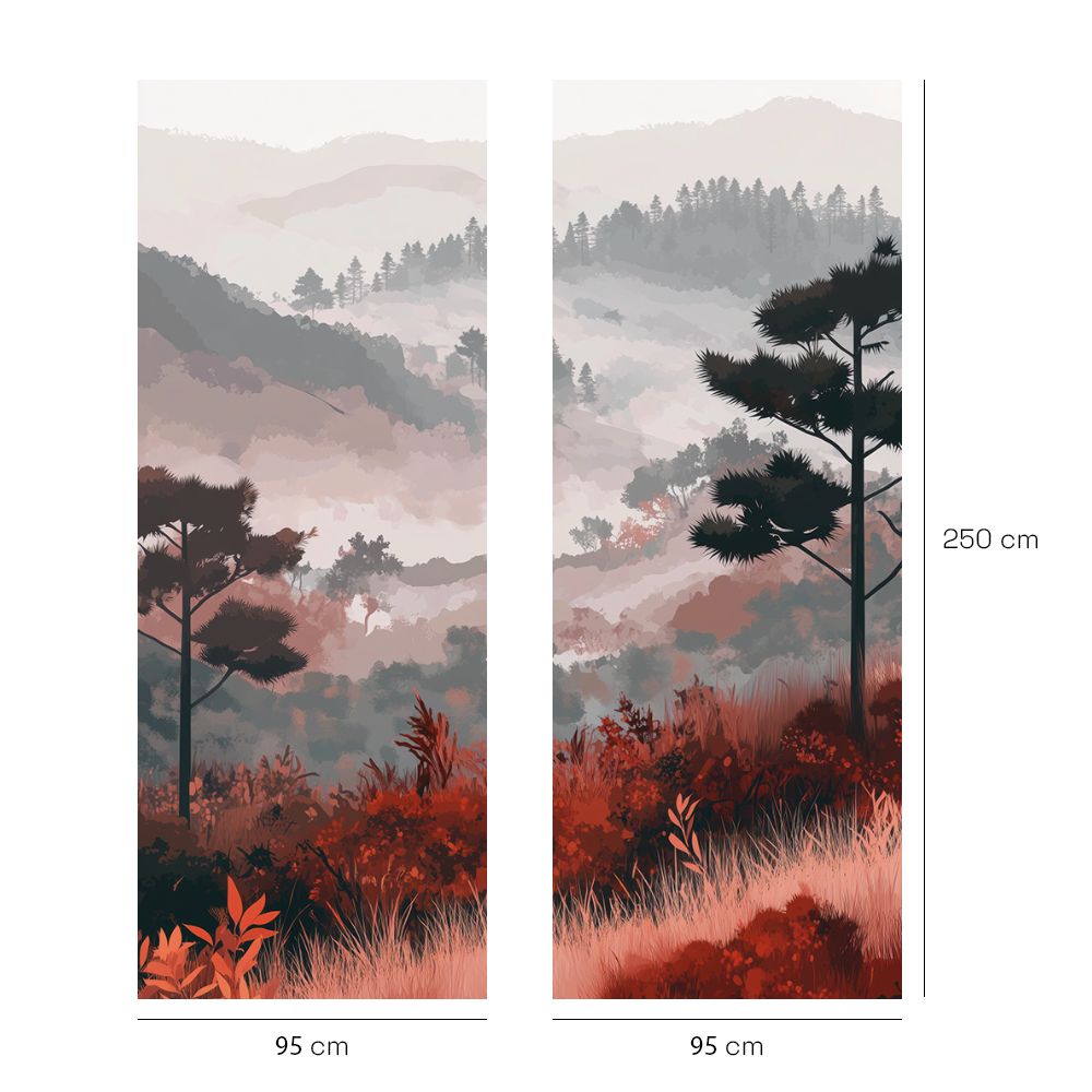 Papier peint "Paysage montagneux serein"