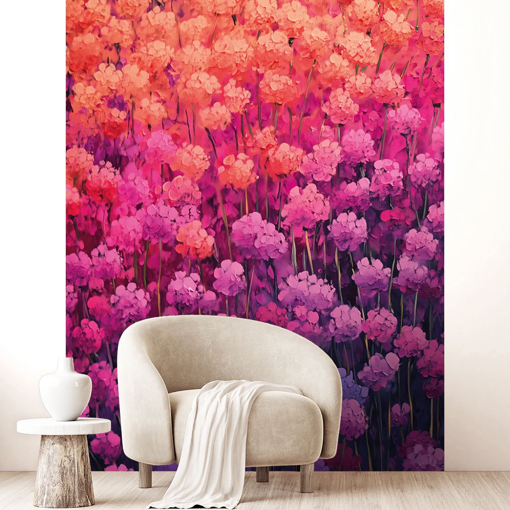 Papier peint "Fleurs vibrantes"