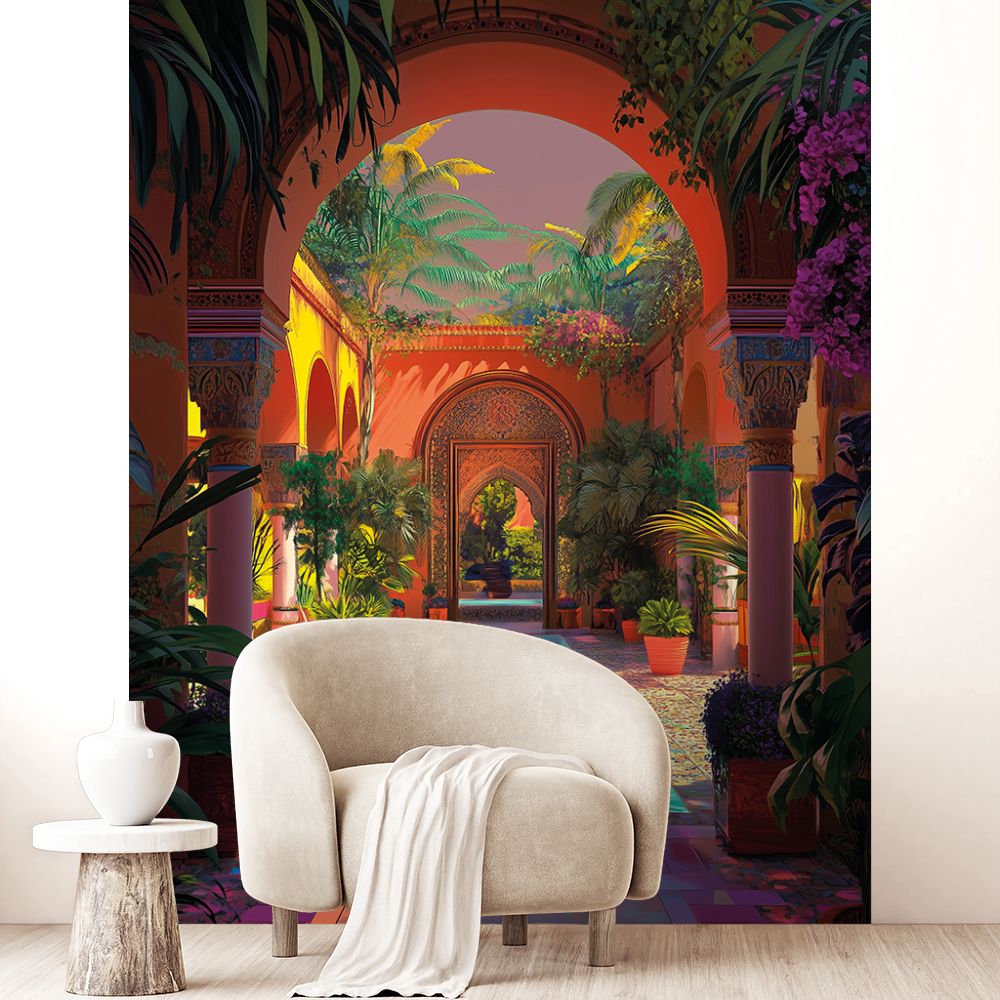 Papier peint "Oasis exotique paisible"