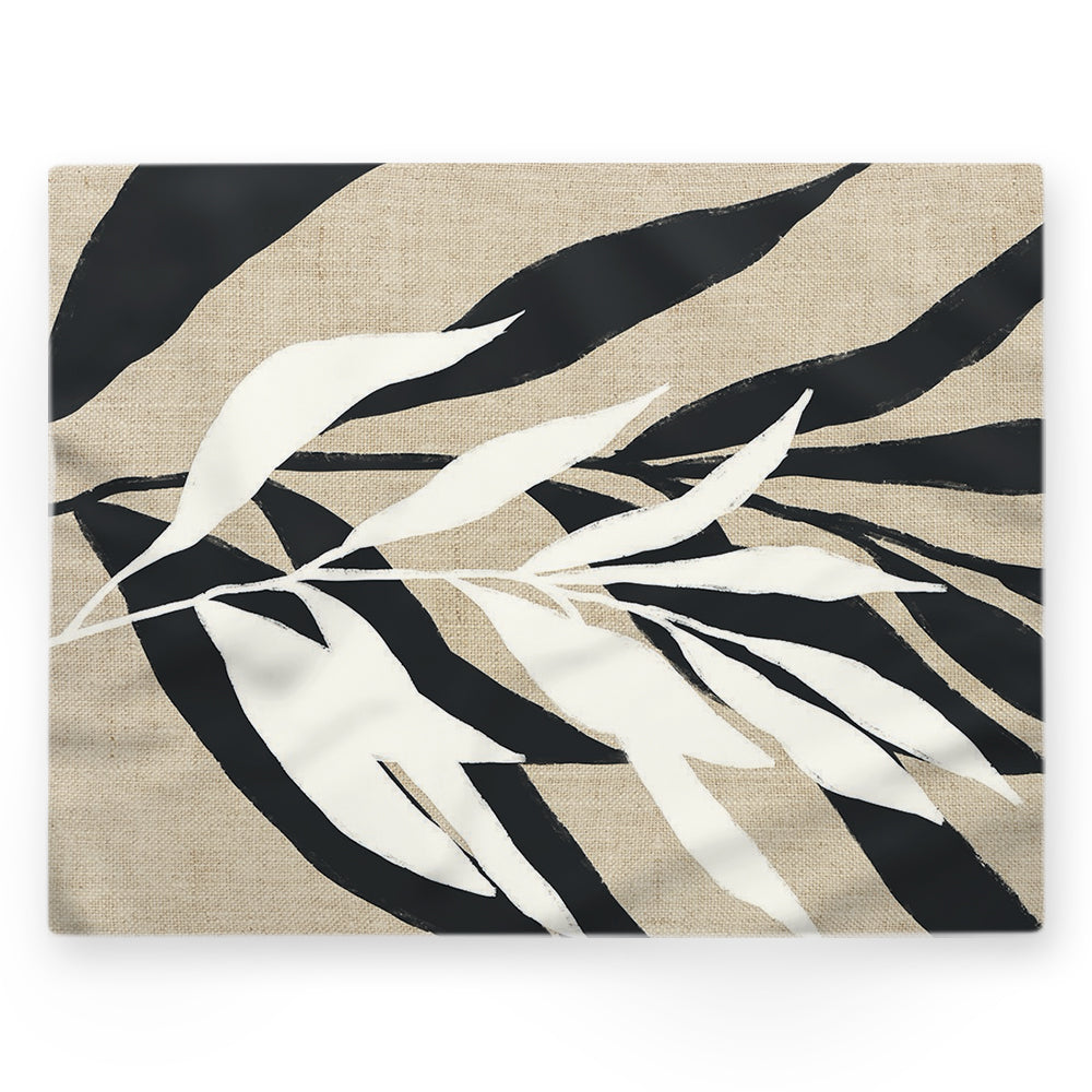 Nappe feuilles – Beige – 140×220 cm
