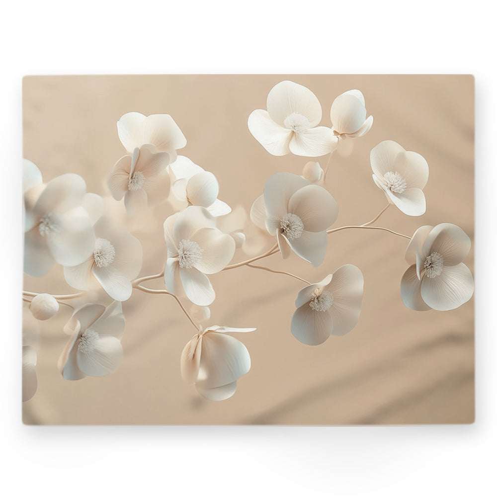 Nappe fleurs – Beige – 140×220 cm