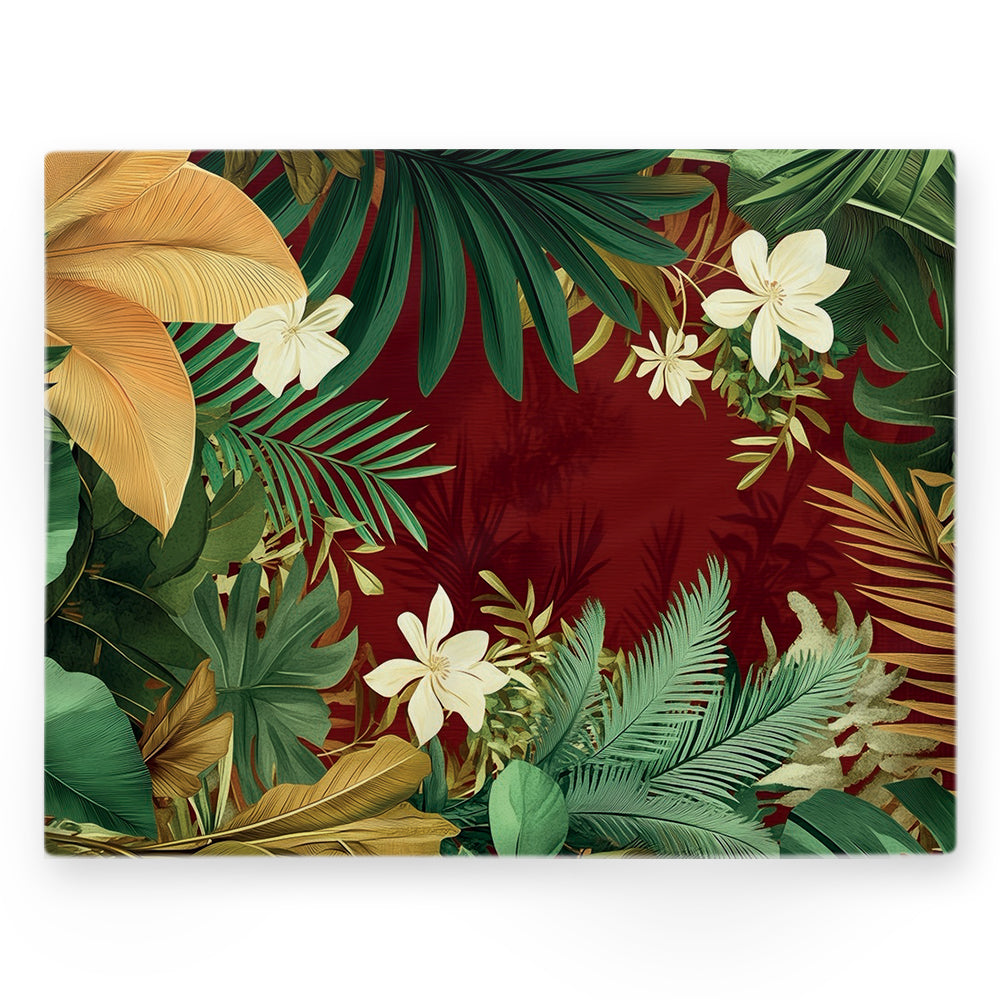 Nappe feuilles tropicales – Multicouleur – 140×220 cm