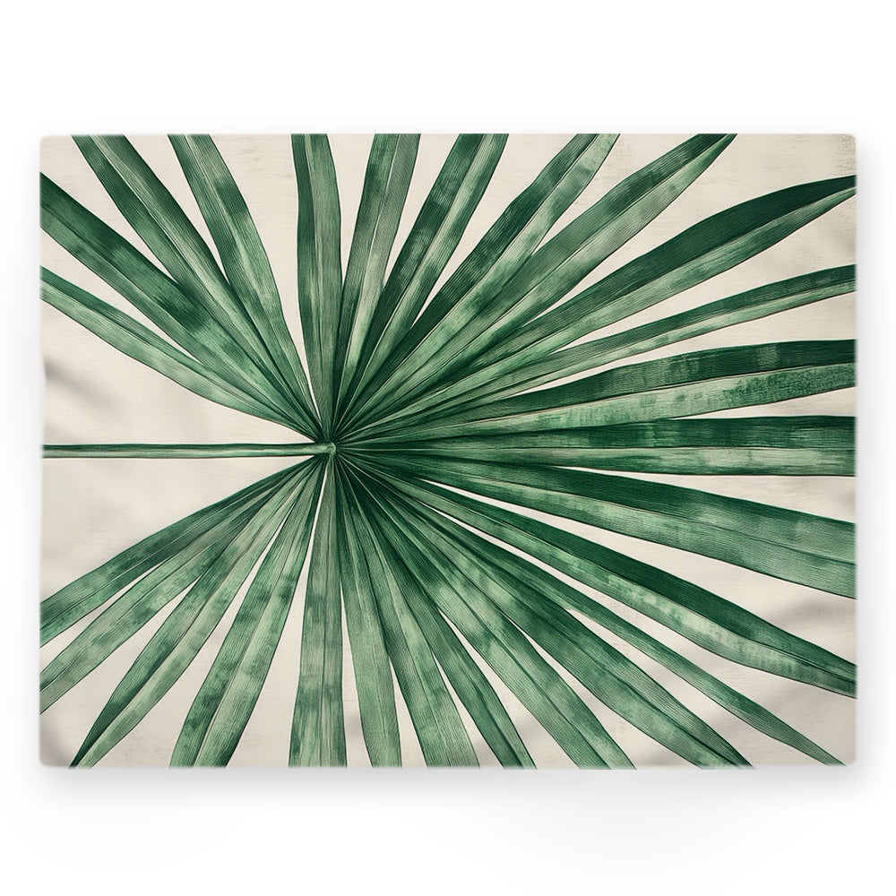 Nappe feuille tropicale – Vert – 140×220 cm