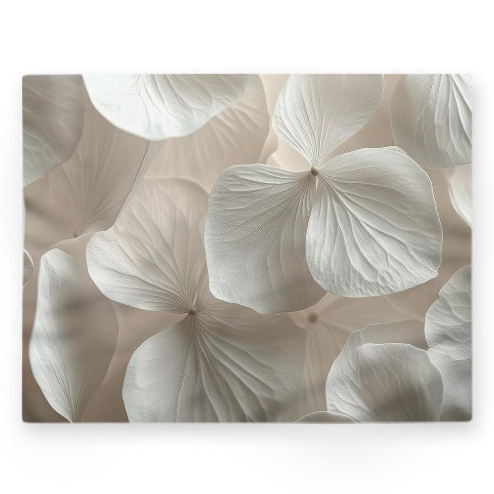 Nappe fleurs – Blanc – 140×220 cm