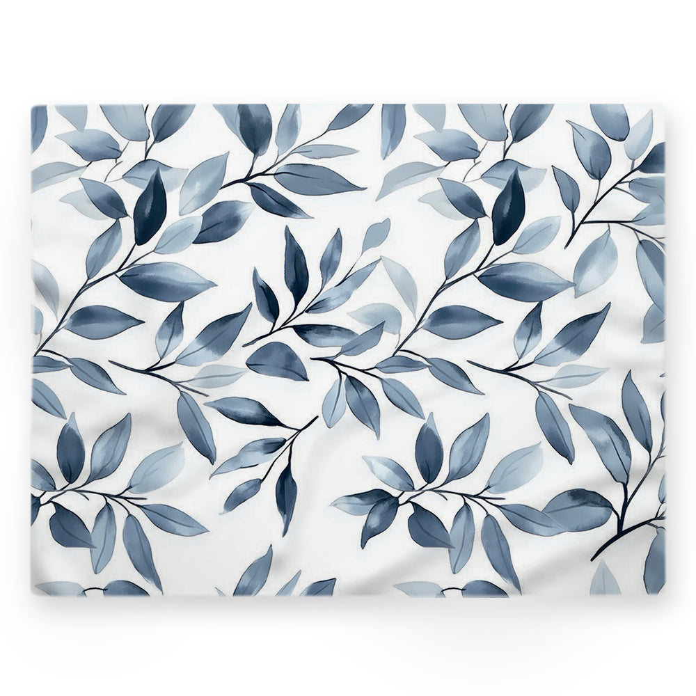Nappe feuilles – Bleu – 140×220 cm