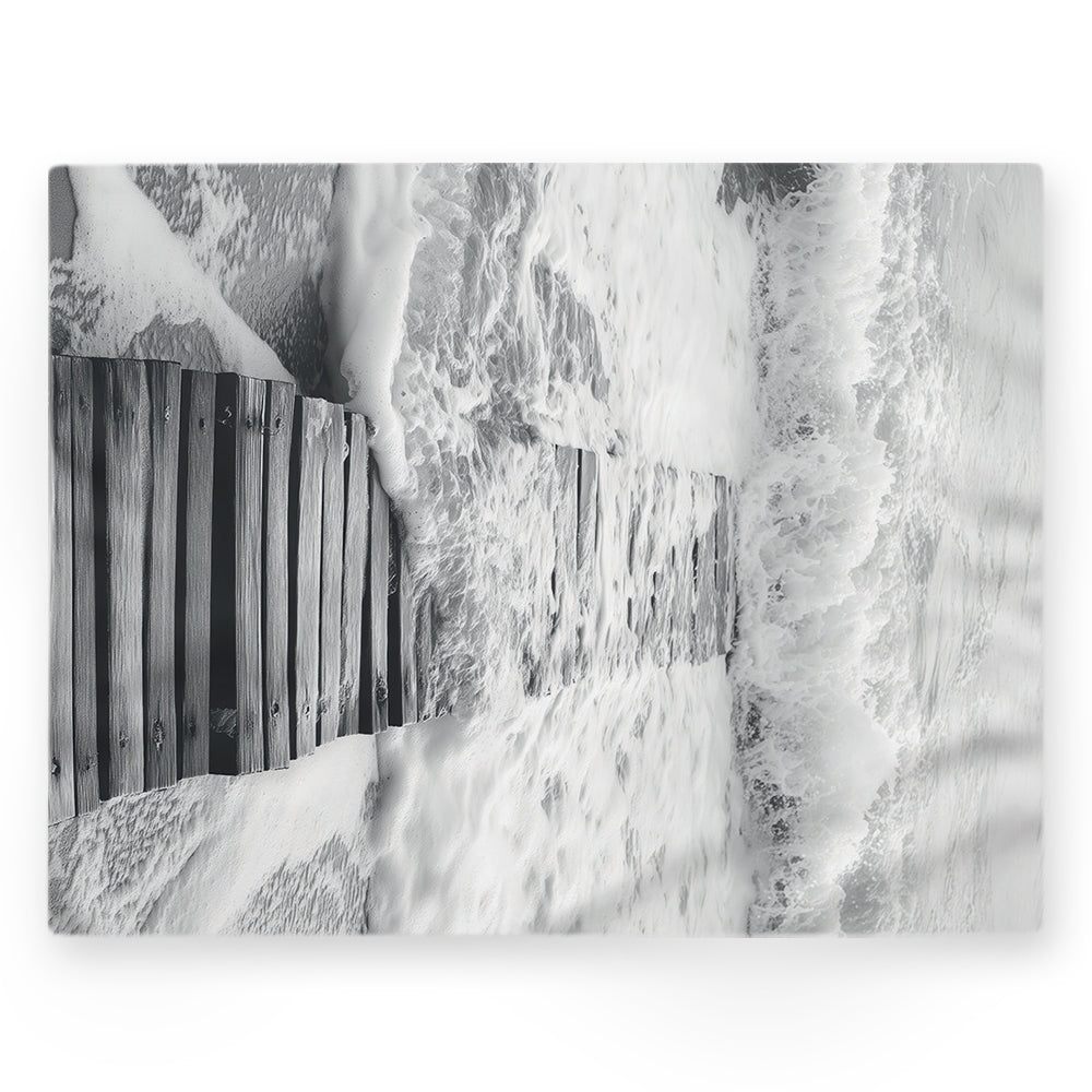 Nappe mer – Gris / argent – 140×220 cm