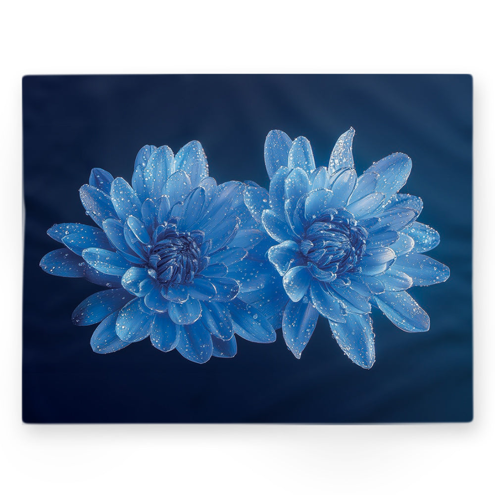 Nappe fleurs – Bleu – 140×220 cm