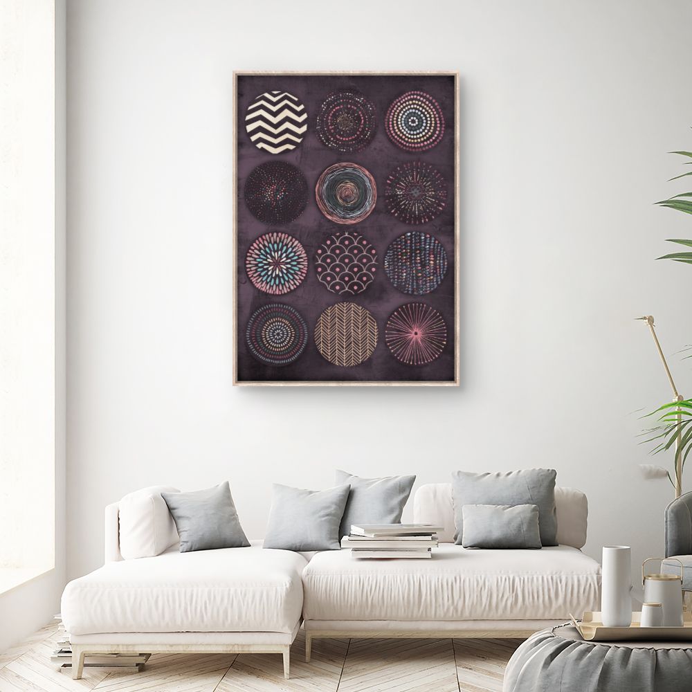 Tableau Motifs circulaires artistiques