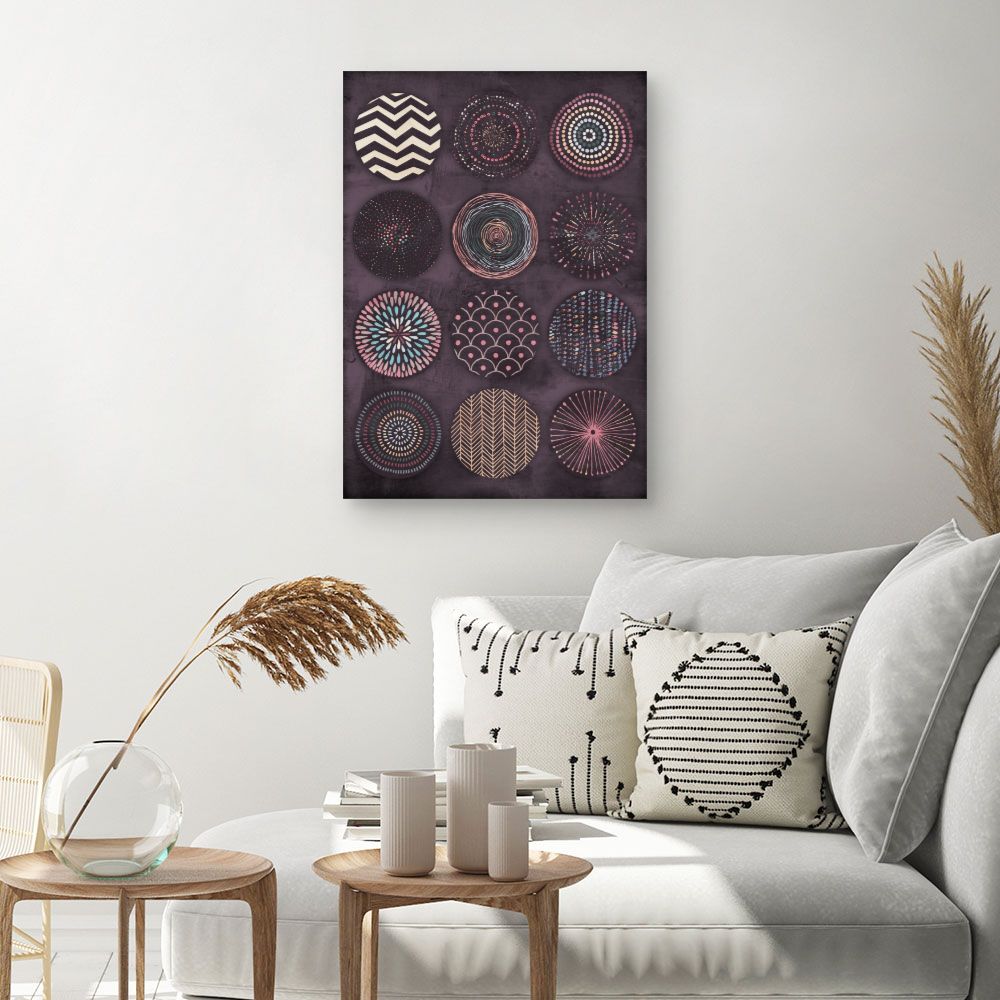 Tableau Motifs circulaires artistiques