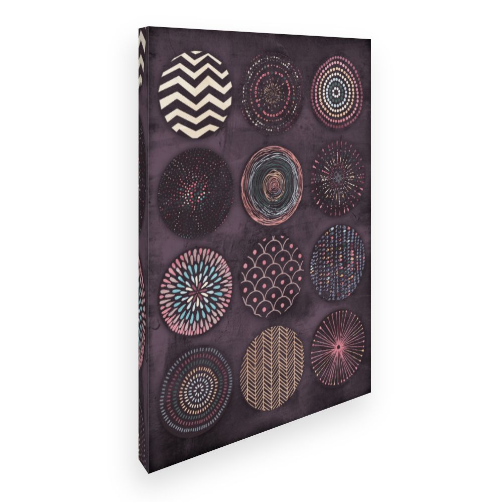 Toile Motifs circulaires artistiques