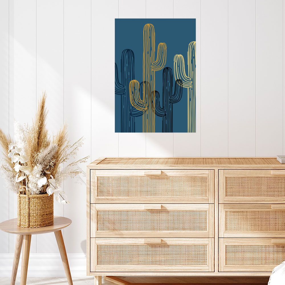 Affiche Cactus stylisés