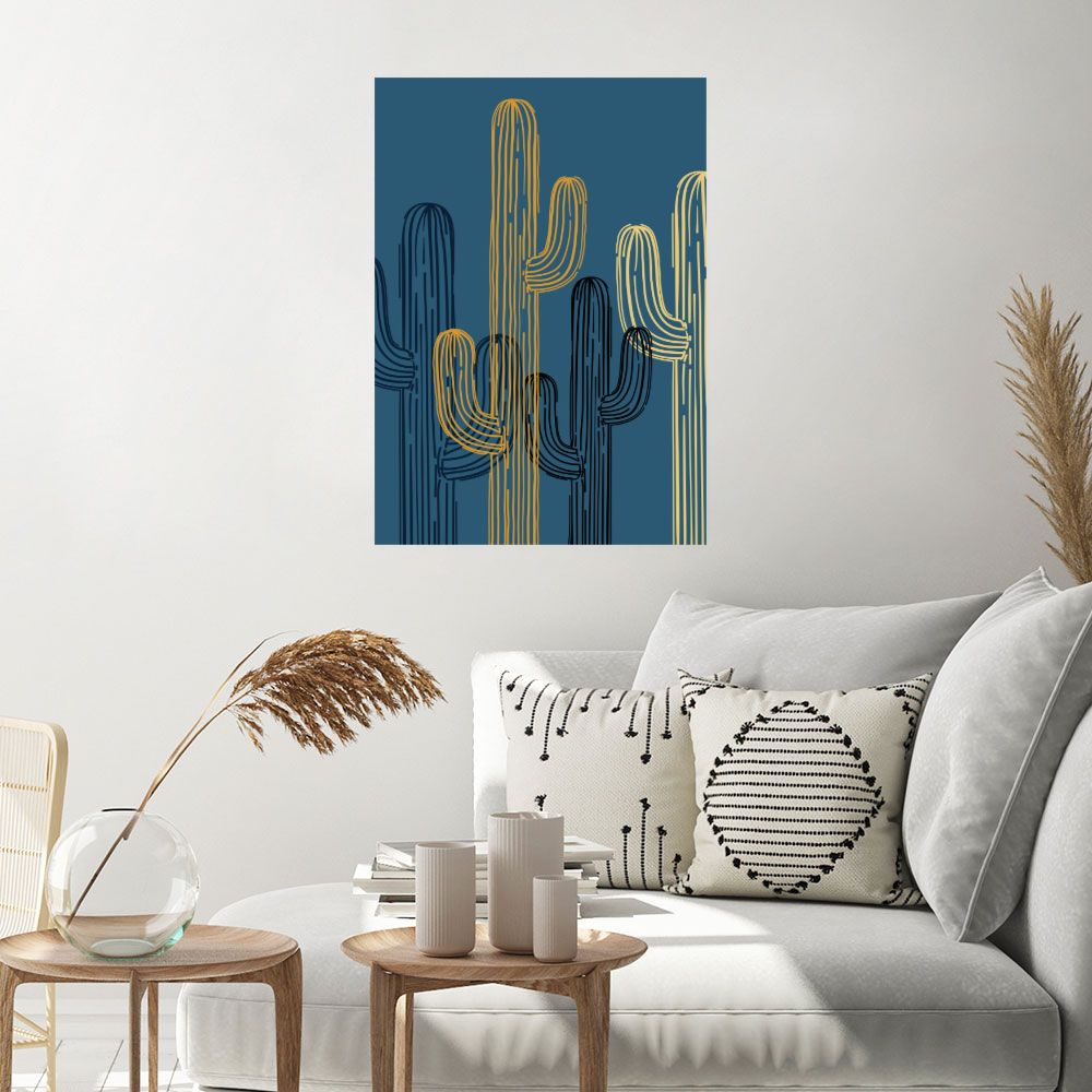 Affiche Cactus stylisés