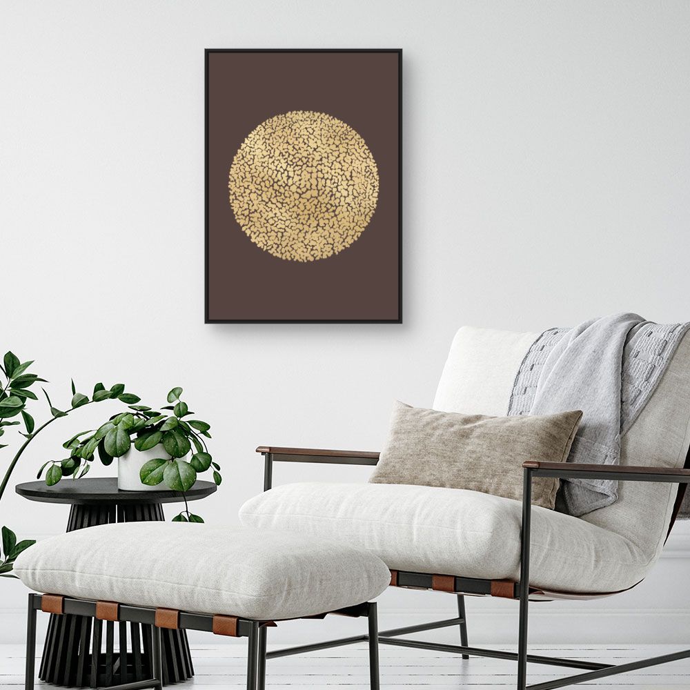 Tableau Sphère dorée éclatante