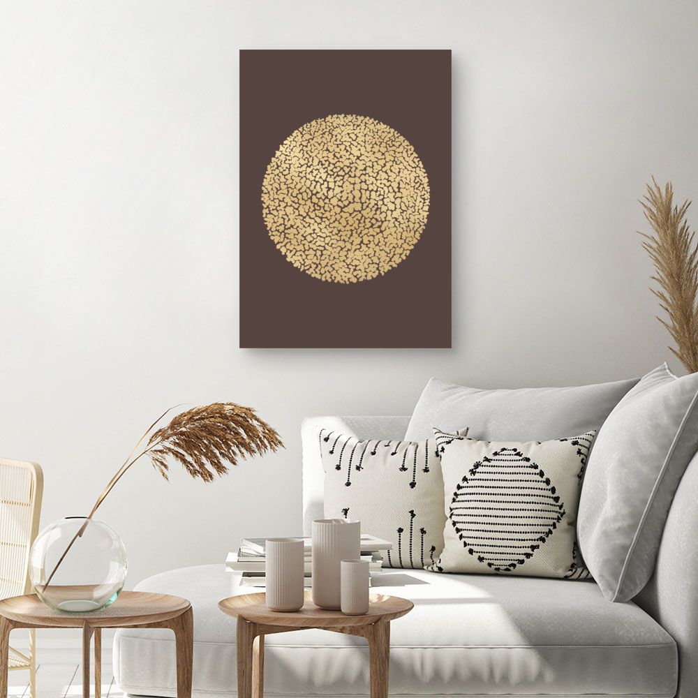 Tableau Sphère dorée éclatante