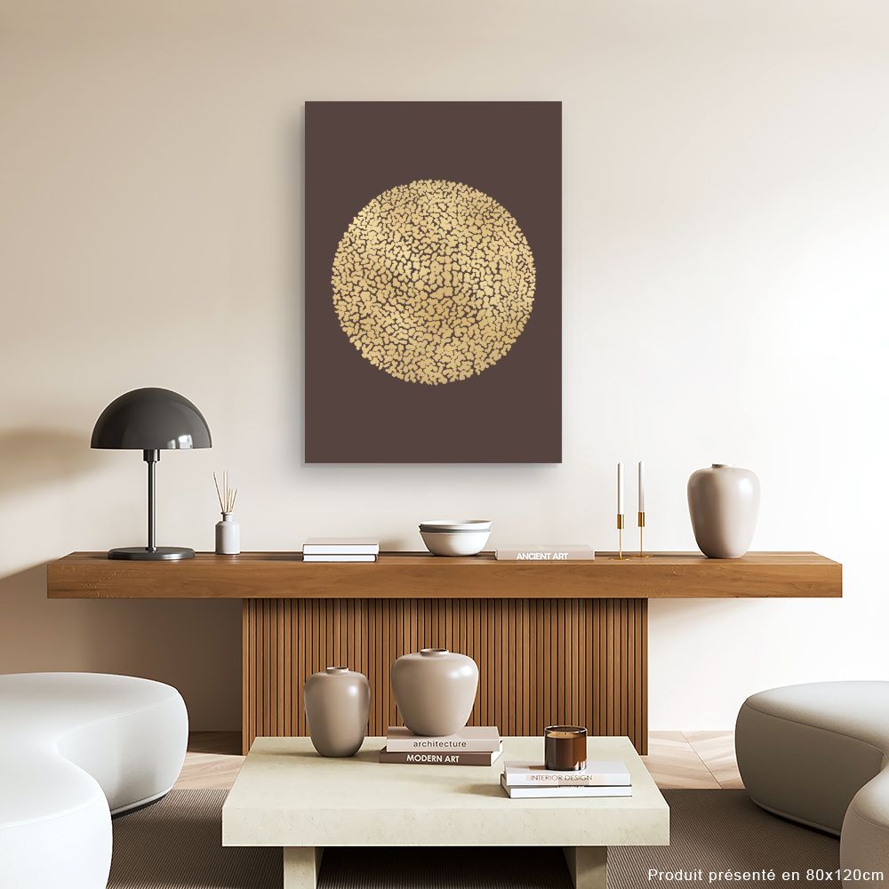 Tableau Sphère dorée éclatante