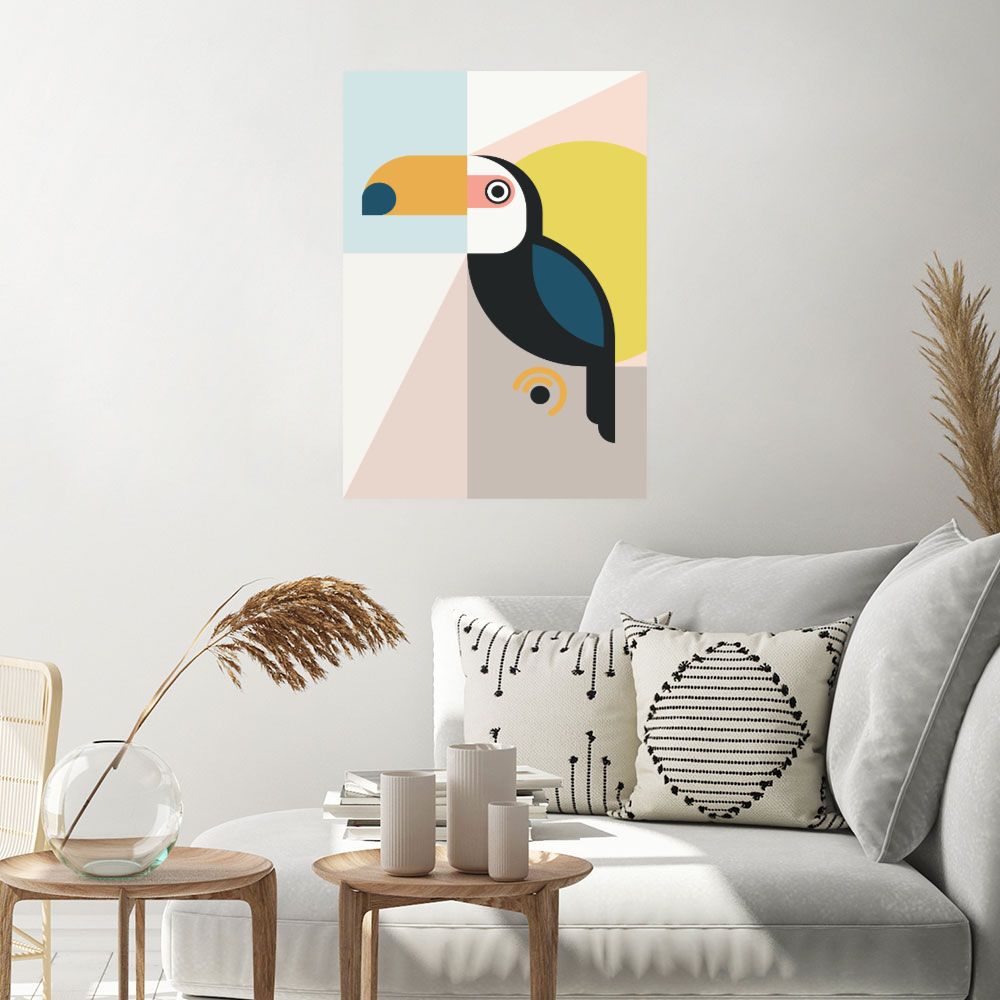 Affiche Toucan géométrique