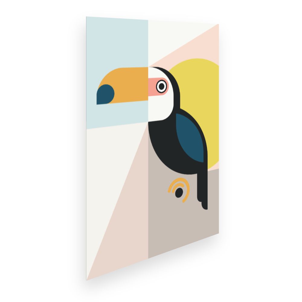 Affiche Toucan géométrique