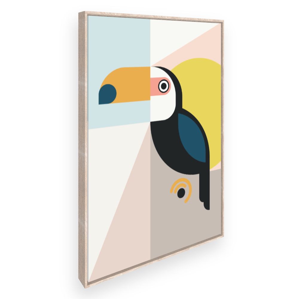 Toile Toucan abstrait