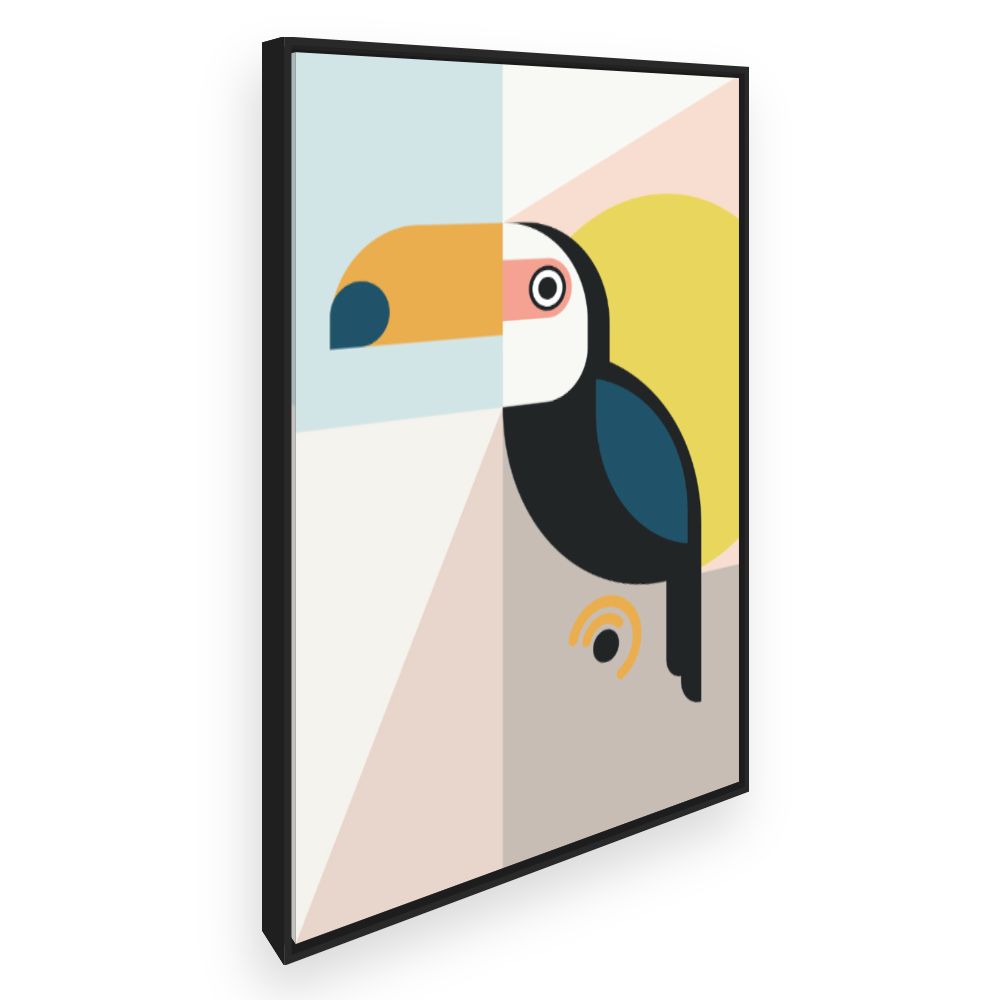 Toile Toucan abstrait