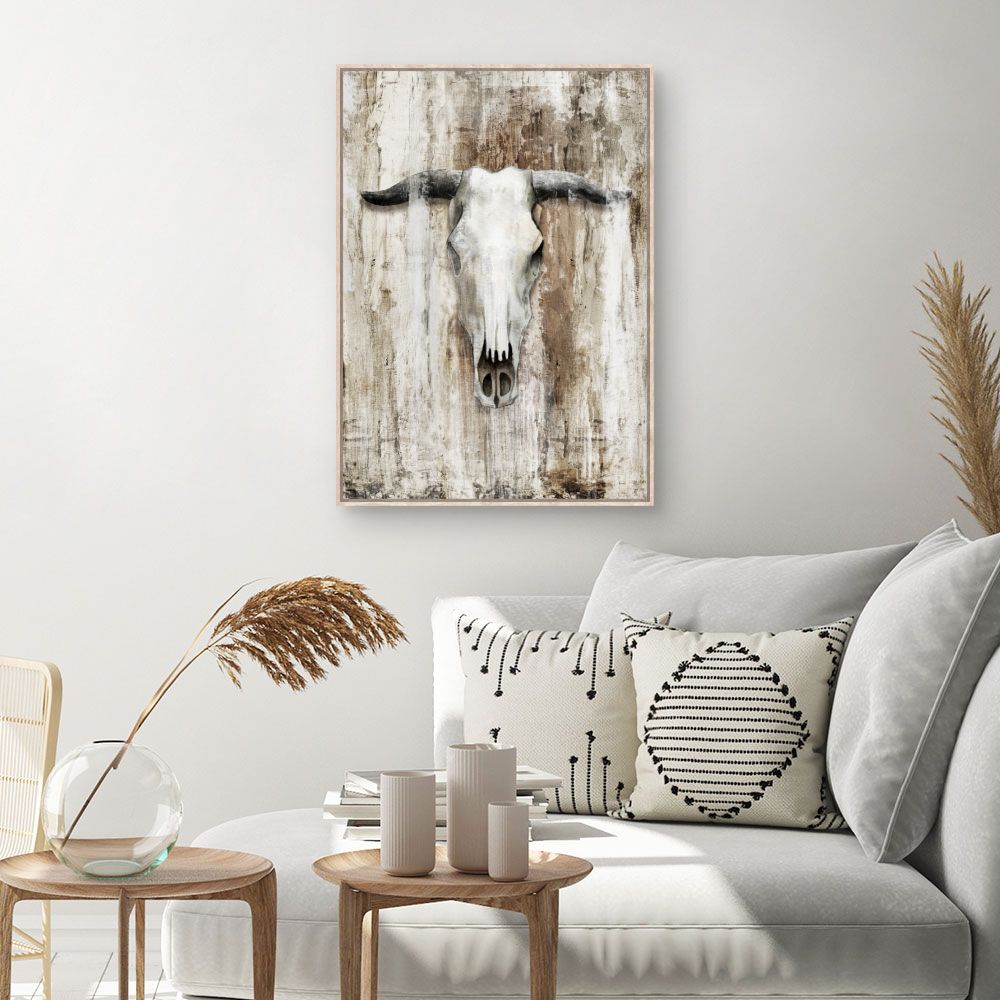 Tableau Crâne rustique