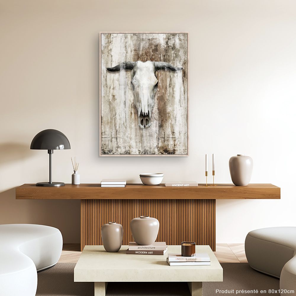 Tableau Crâne rustique