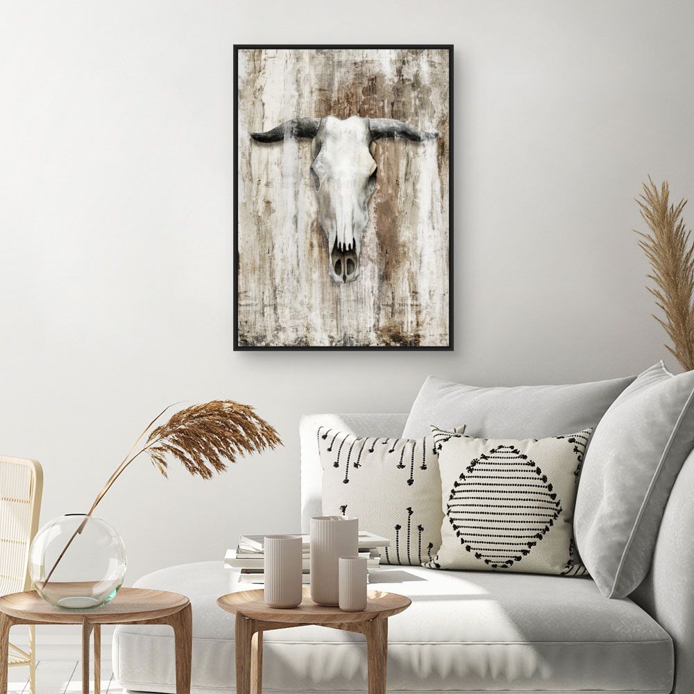 Tableau Crâne rustique