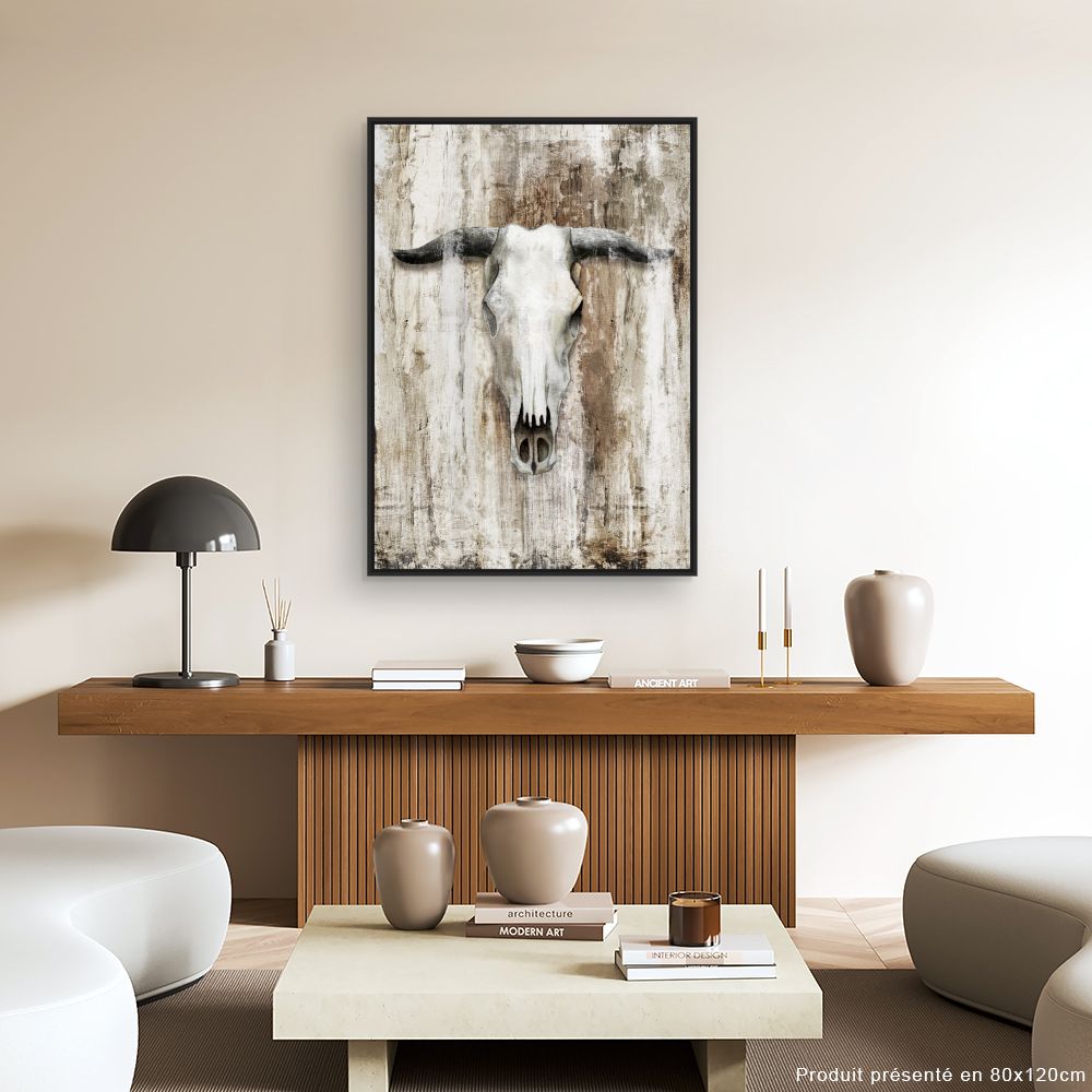 Tableau Crâne rustique