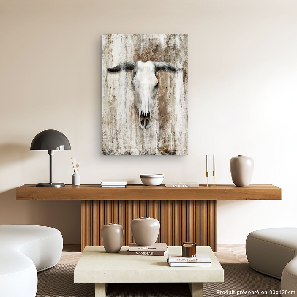 Tableau Crâne rustique