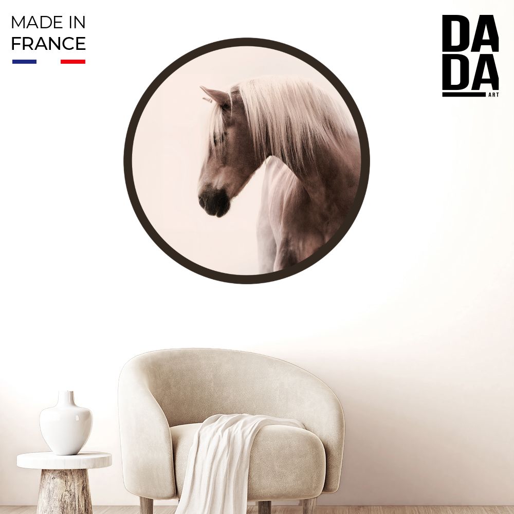 Papier peint rond "Cheval élégant portrait"