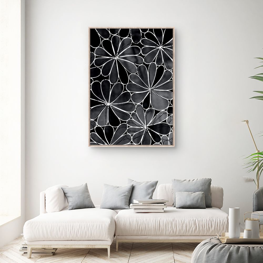 Tableau Fleurs abstraites