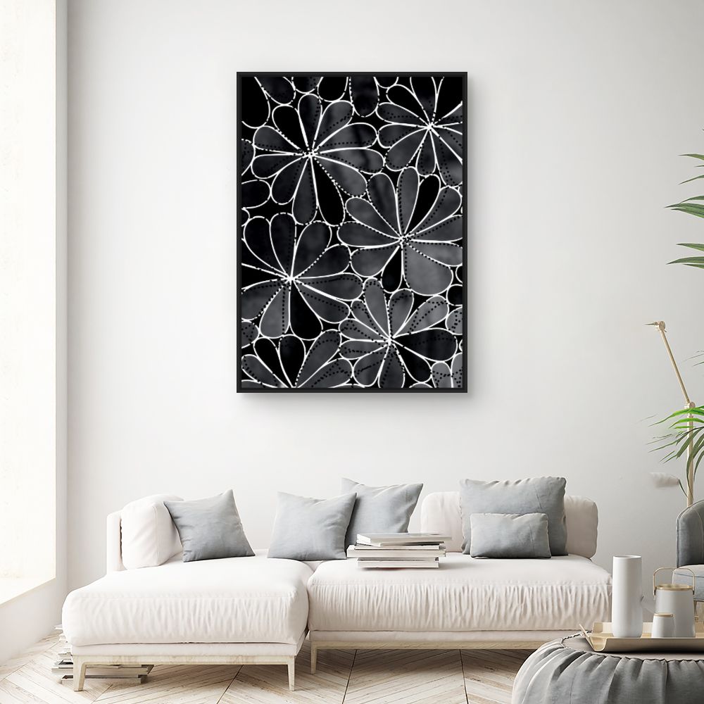 Tableau Fleurs abstraites