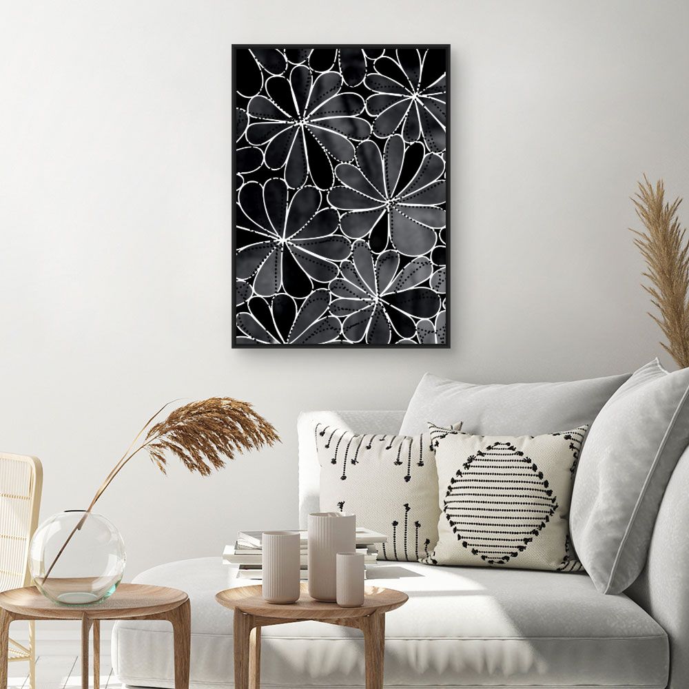 Tableau Fleurs abstraites