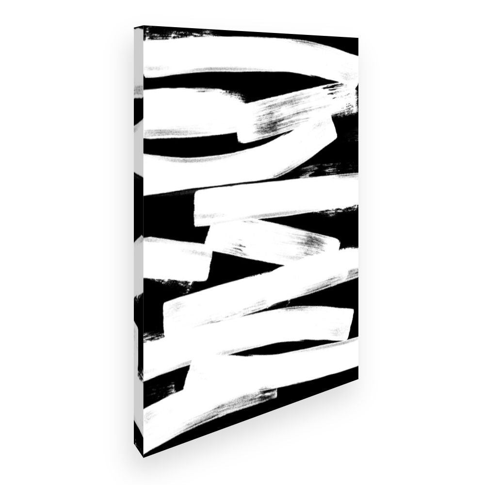 Toile Lignes abstraites contrastées