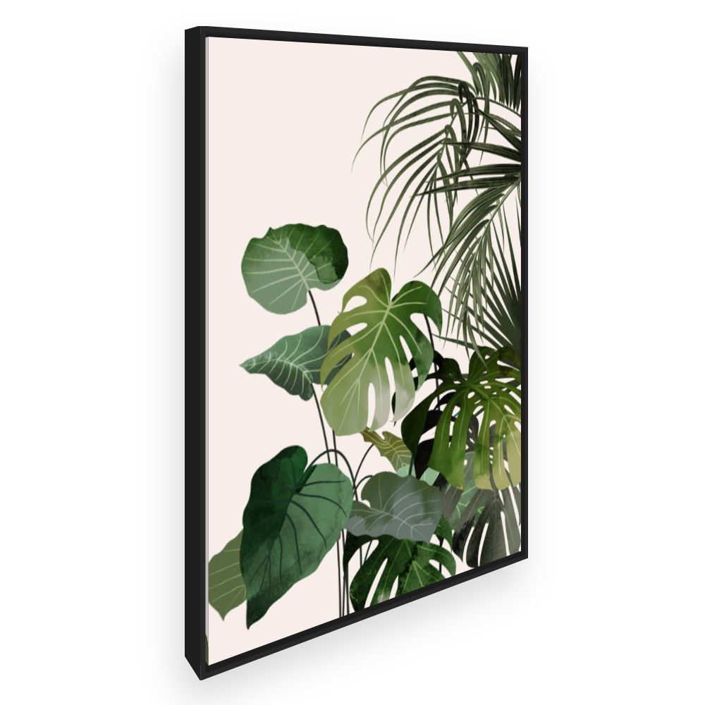 Toile Feuilles tropicales exotiques
