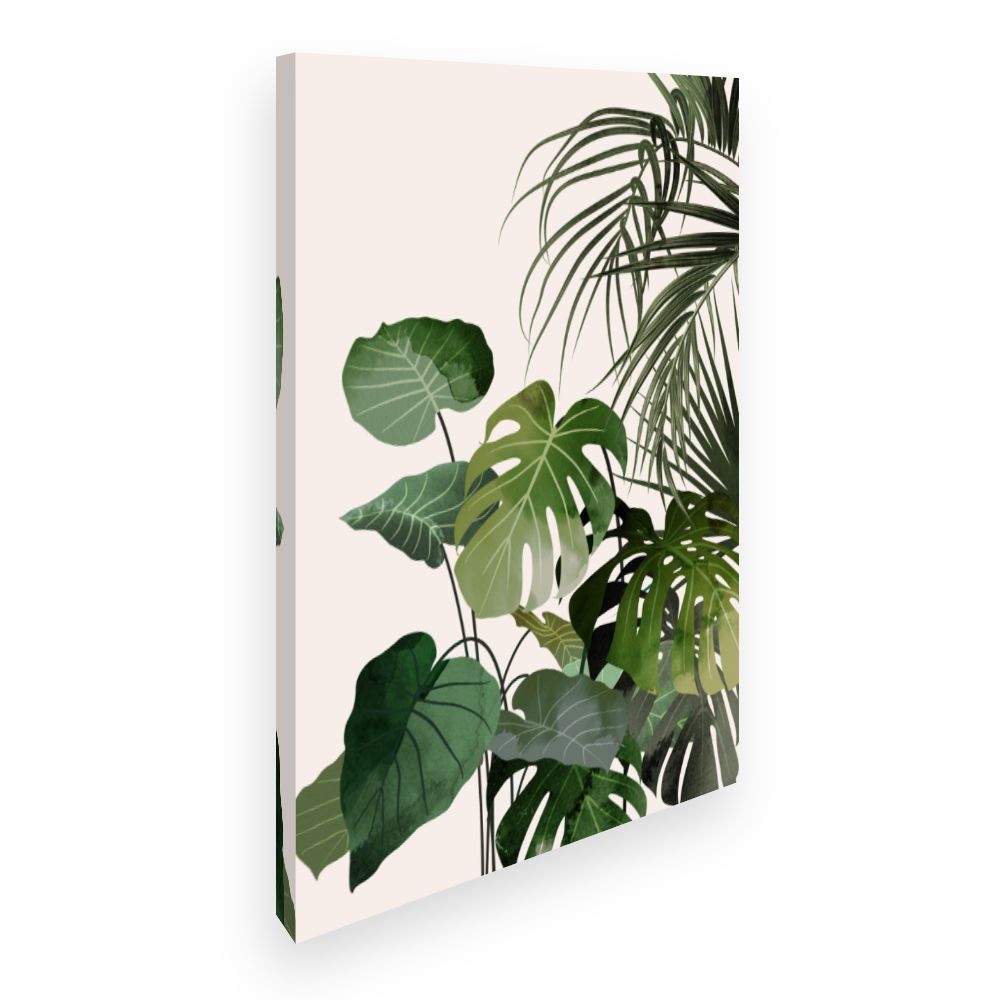 Toile Feuilles tropicales exotiques