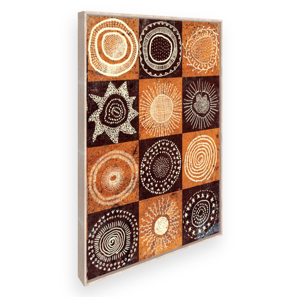 Toile Cercles ethniques vibrants