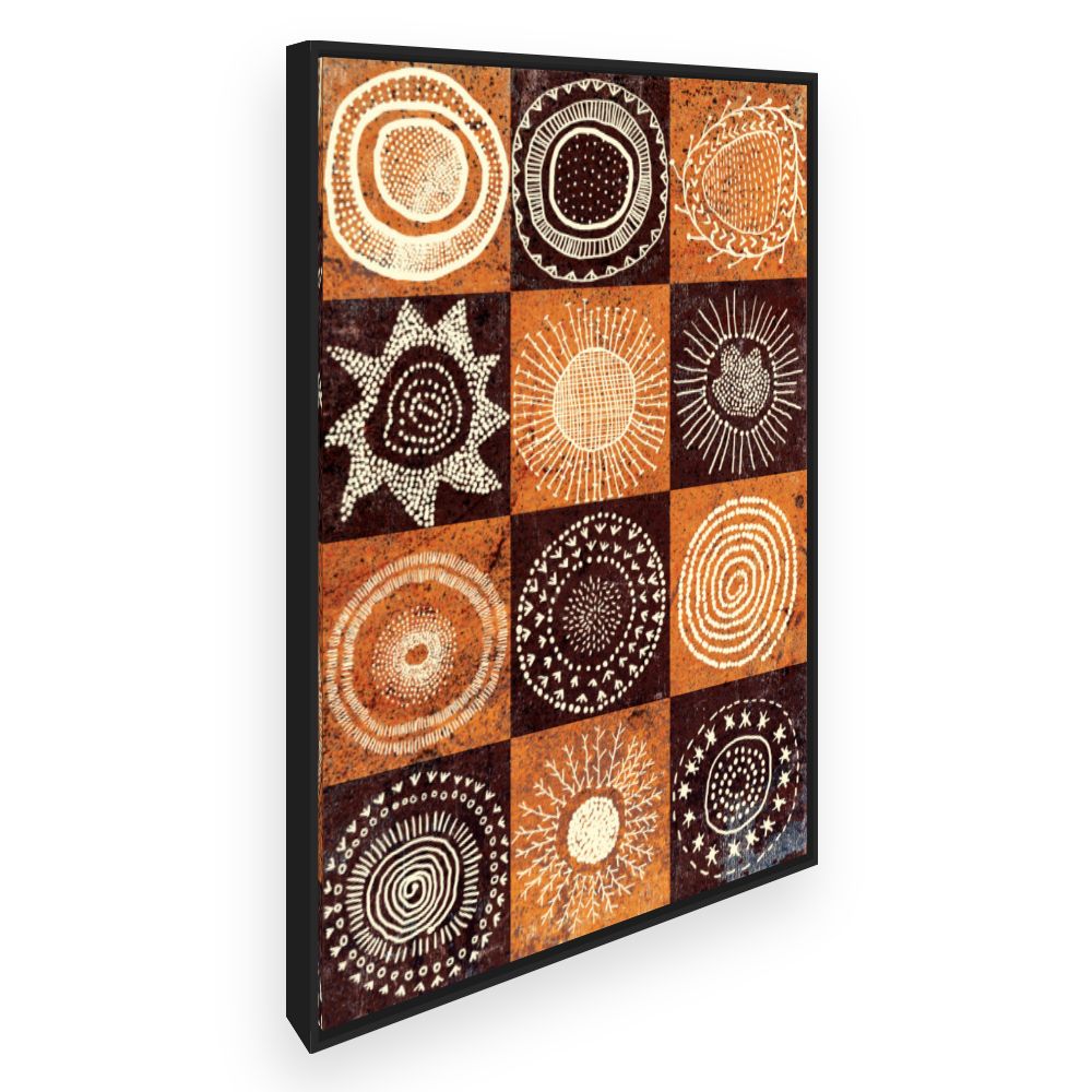 Toile Cercles ethniques vibrants