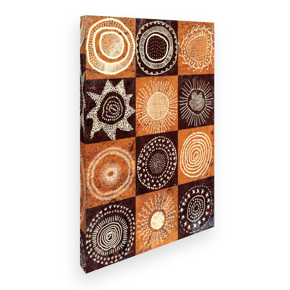 Toile Cercles ethniques vibrants