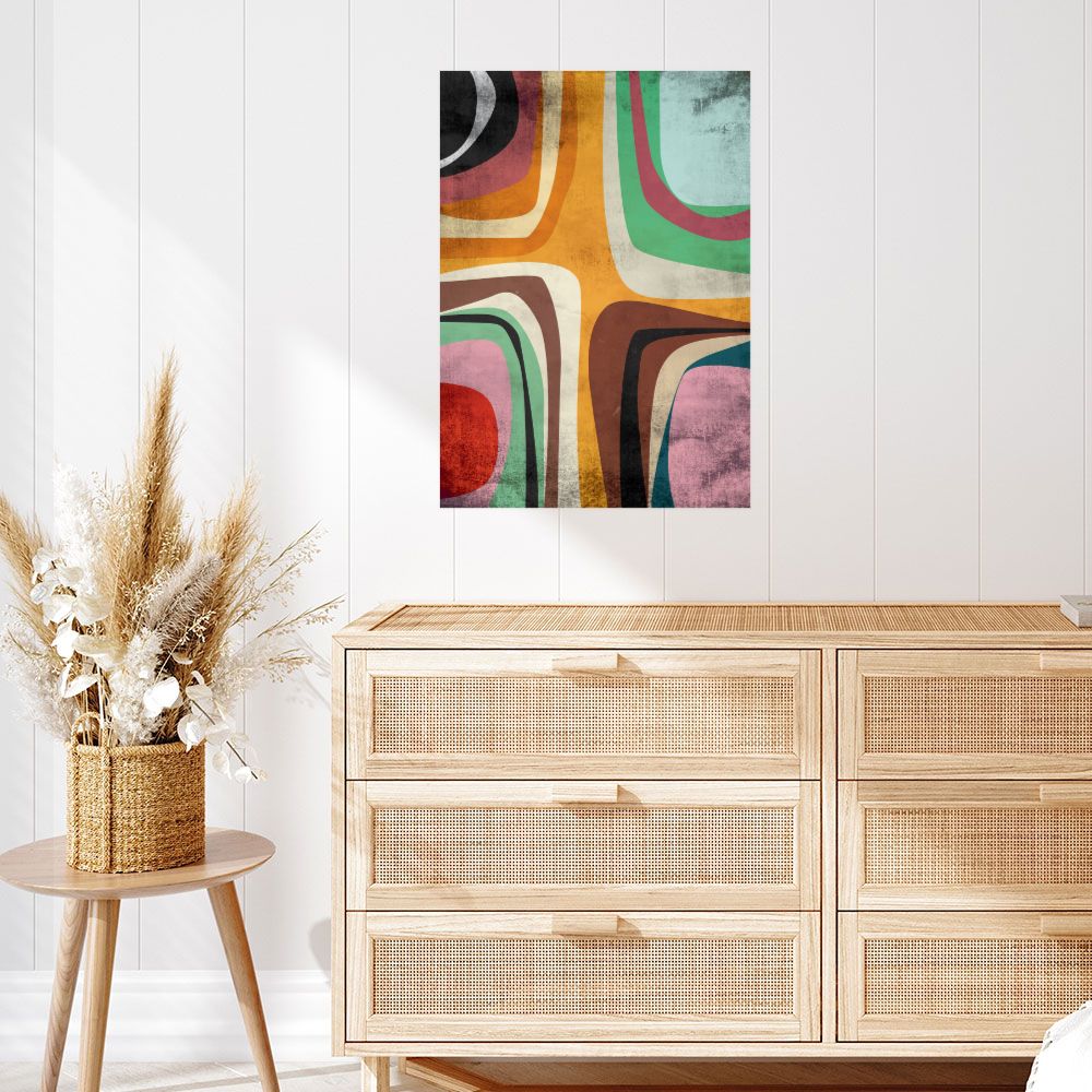 Affiche Formes rétro vibrantes