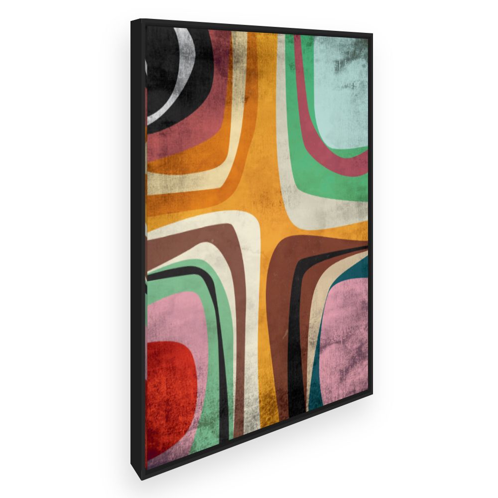 Toile Motifs rétro vibrants