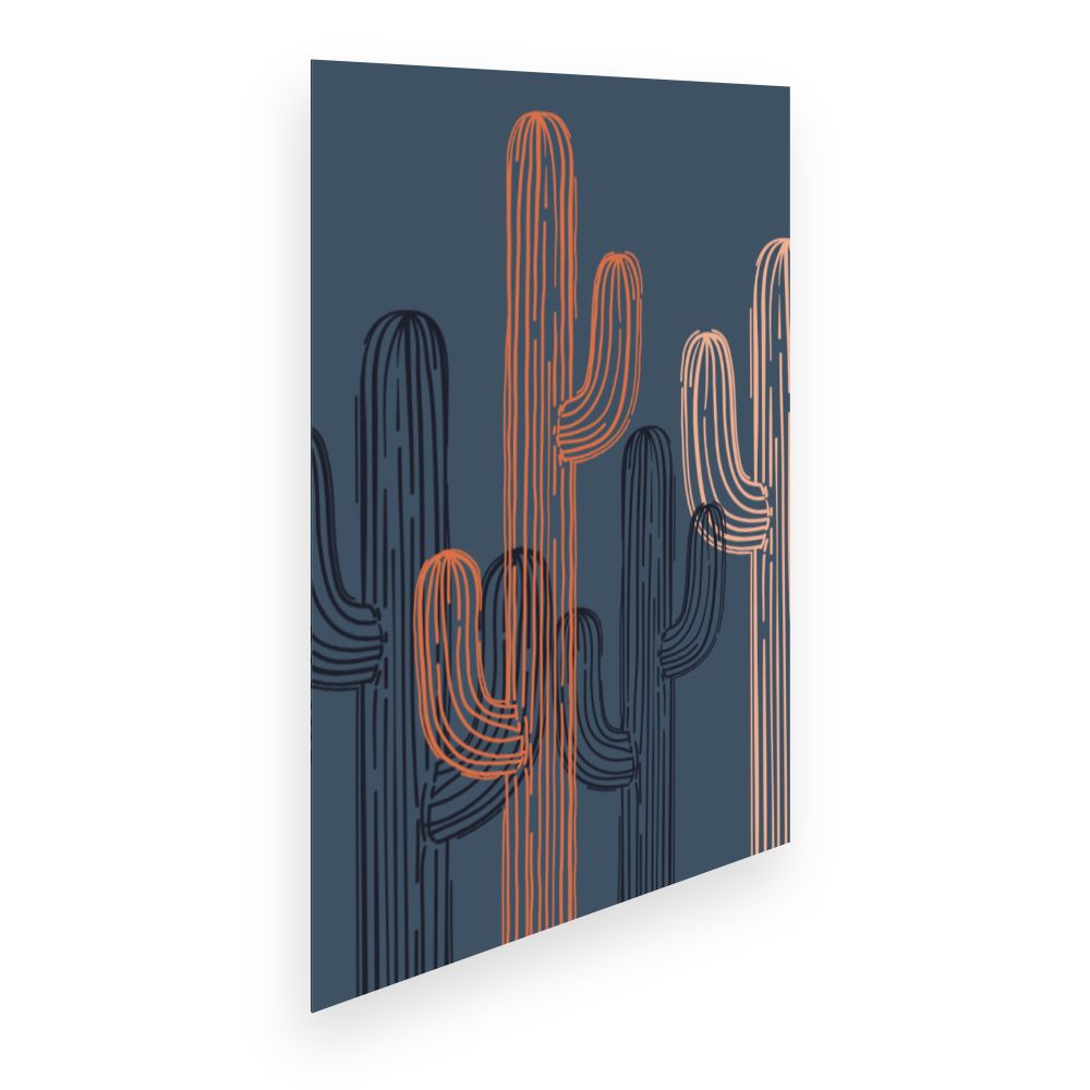 Affiche Cactus colorés modernes