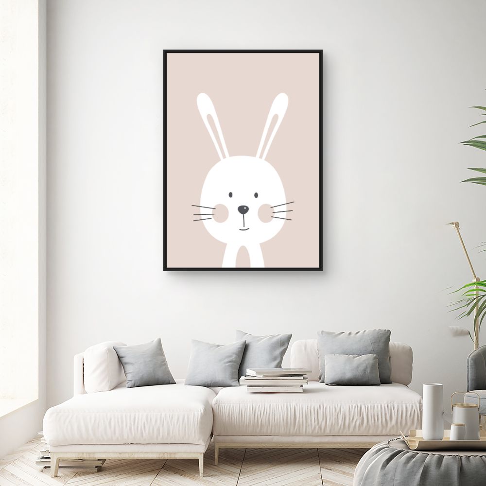 Tableau Lapin minimaliste