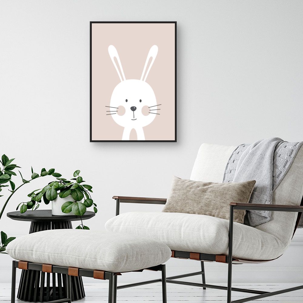 Tableau Lapin minimaliste