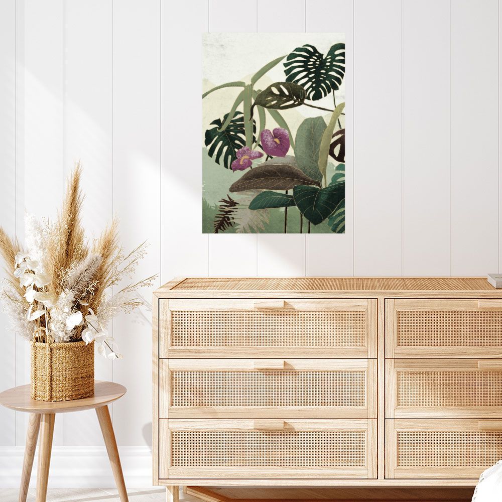 Affiche Feuillage exotique