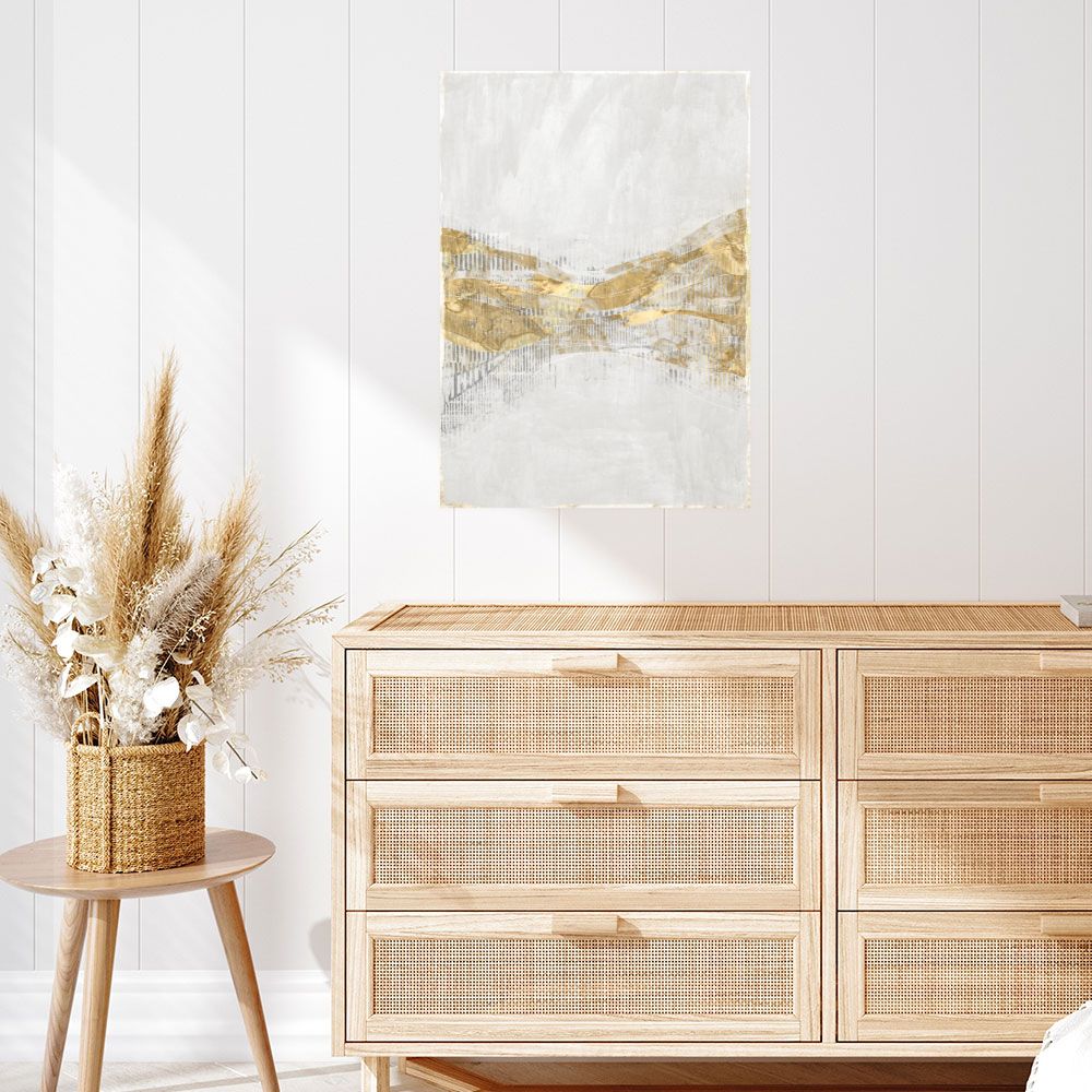 Affiche Paysage doré abstrait