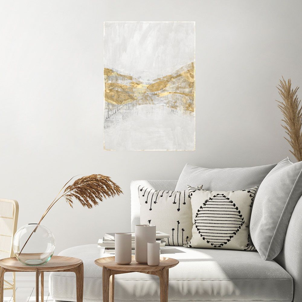 Affiche Paysage doré abstrait