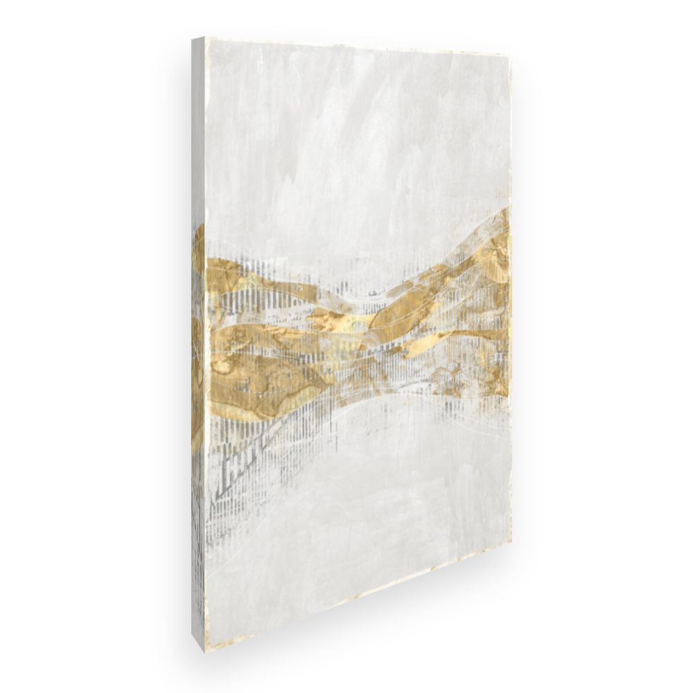 Toile Vagues dorées