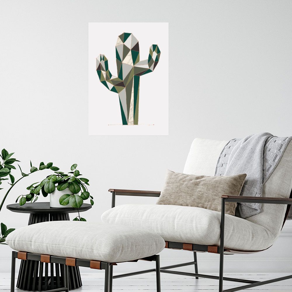 Affiche Cactus géométrique